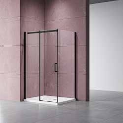 Душевой уголок Dice VSR-4D9015CLB, 1500*900, черный, стекло прозрачное, , шт