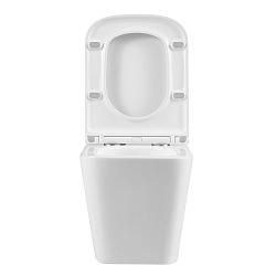 FLOREX Унитаз подвесной безободковый с сиденьем микролифт, смыв вихревой Тонадо 3.0,  , белый