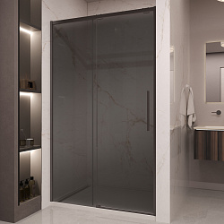 Душевая дверь Stella VDS-1ST120CGB, 1200, черный, стекло тонированное, , шт