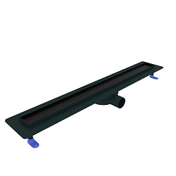 Corpa Nera Salieri/Сальери душевой трап 80 см под плитку с гидрозатвором, черный