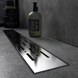 Corpa Nera Grossi/Гросси душевой трап 50 см с гидрозатвором, решетка из нержавеющей стали