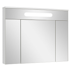 Зеркальный шкаф/белый/с подсветкой(100см)Olivia/AQUA DE MARCO