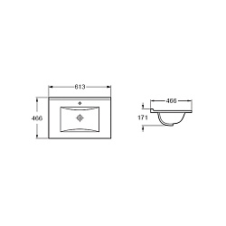 Раковина VBS-13960MB керамическая, цвет черный матовый, , шт