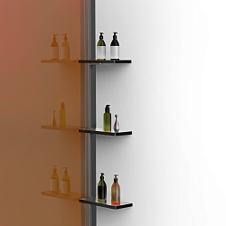 Душевая перегородка Walk-In VSW-1HWS900GSGM, 900*2000, вороненая сталь, стекло янтарь, , шт