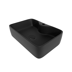 Corpa Nera Grossi/Гросси 48 раковина накладная с полочкой под смеситель, черный матовый