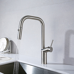 Смеситель для кухни Vincea VKF-107BN, брашированный никель, , шт