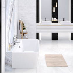 Crete ванна /Nova Gel /белая/бронзовый полотенцедержатель(179см*79см*63,5см) Ванны/AQUA DE MARCO