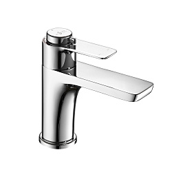 Смеситель термостатический для раковины, монолитный, высота излива 9 см, длина 11 см, латунь/хром