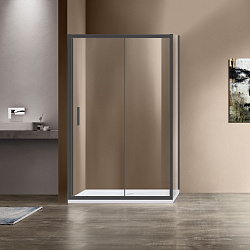 Душевой уголок Garda VSR-1G8013CLGM, 1300*800, вороненая сталь, стекло прозрачное, , шт