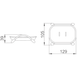 Мыльница пласт/настольн. (синяя) HB333-1