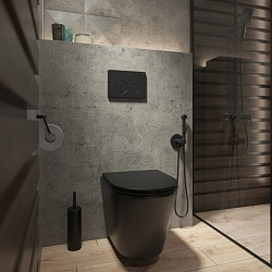 Клавиша смыва, универсальная, чёрная, Unisteel, 001, IDDIS, UNS01MBi77