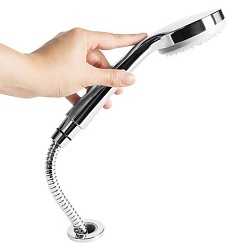 Смеситель на борт акриловой ванны на 3 отверстия, однозахватный, латунь, увеличенное никель-хромовое