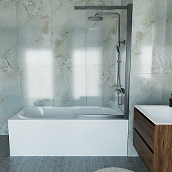 Ванна акриловая Vincea VBT-2A170-LG с ножками 1700*750*480, пристенная, цвет белый, , шт