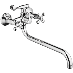 Смеситель для ванны, длинный излив, латунь, хром HB2619-2