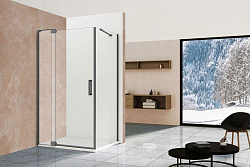 Душевой уголок Extra VSR-1E101190CLGM, 1000/1100*900, вороненая сталь, стекло прозрачное, , шт