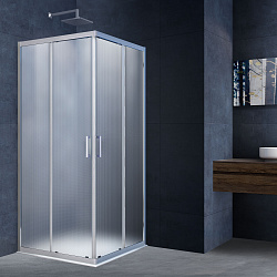 Душевой уголок Alpha VSS-3AL800MT, 800*800, хром, стекло текстурное, , шт