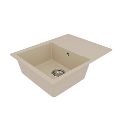 IMANDRA 640 Мойка кухонная из кварцгранита цвет: бежевый комплектация: крепеж, сливная арматура с пе