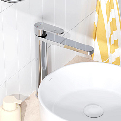 Смеситель для накладной раковины Pragma Olako, хром, OLK3.CFWT.017