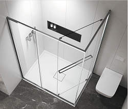 Душевой уголок Tesi VSRW-7TS9012CL, 1200*900, хром, стекло прозрачное, , шт