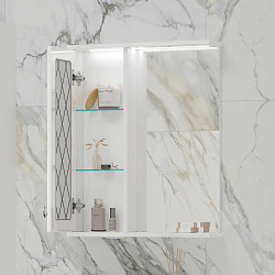 Зеркало-шкаф Milena 55 левый (белый)