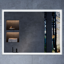 Зеркало LED VLM-3VN9008 900х800 c сенсорным выключателем и диммером, , шт