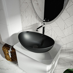 Corpa Nera Rossini/Россини  60 раковина накладная, черный матовый