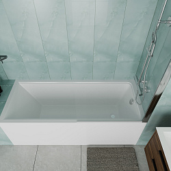 Ванна акриловая Vincea VBT-2G170-FR с каркасом 1700*700*470, пристенная, цвет белый, , шт