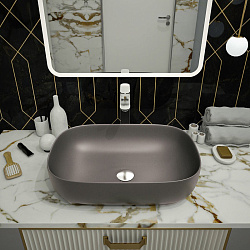 Corpa Nera Viotti/Виотти  60 раковина накладная, artceramic, графит матовый
