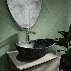 Corpa Nera Rossini/Россини  60 раковина накладная, черный мрамор