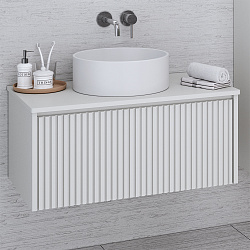 Тумба подвесная Monaco/80см/1 ящ/белый софт /AQUA DE MARCO