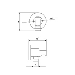 Выход для шланга с держателем для лейки, черный, IDDIS, 003BL01i62