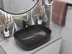 Зеркало ECLIPSE smart  100x100 с подсветкой круглое черная рамка