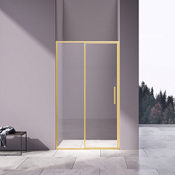 Душевая дверь Slim 8mm VDP-4SL120CLG, брашированное золото, стекло прозрачное, , шт