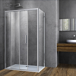 Душевой уголок Soft VSR-3SO8013CL, 1300*800, хром, стекло прозрачное, , шт