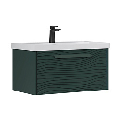 Тумба подвесная Gleam 80.1Y, зеленый камень/дуб вотан (78857(80))