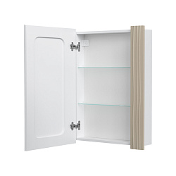 ВЫВОД Шкаф зеркальный Lotty LED 60, левый, латте