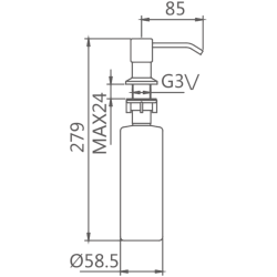 Дозатор для кухонной мойки 150ml HB403