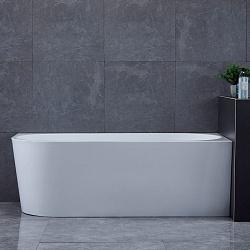 Ванна акриловая Vincea VBT-402-1600R, 1600*750*580, цвет белый, правая, щелевой перелив, , шт