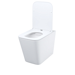 Унитаз приставной безободковый с сиденьем из дюропласта с EasyFix и SC. Bild. Iddis. BILRDSEi26