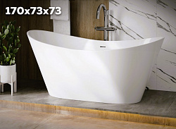 Corpa Nera Paganini/Паганини ванна акриловая отдельностоящая 170х73х73, белый глянцевый