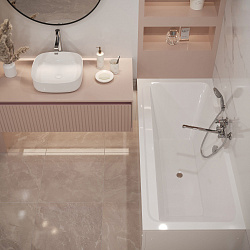 Ванна прямоуг.: VIRGO 150x75, ультра белый, Сорт1