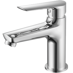 Смеситель для раковины, силумин + силикон, патент, хром HB10198