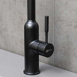 "EXPERT" Смеситель для кухни с поворотным изливом, чёрный