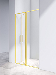 Душевая дверь Slim 8mm VDP-4SL120CLG, брашированное золото, стекло прозрачное, , шт