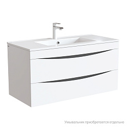 Тумба подвесная, белая, 100 см, Cloud, IDDIS, CLO10W1i95. Подходит умывальник: 0131000i28