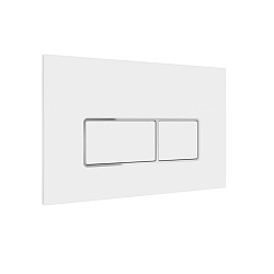 Corpa Nera Grossi/Гросси клавиша смыва, двойной смыв, белый/хром