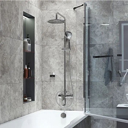 Смеситель с верхним душем и изливом, Ray, IDDIS, RAYSB3Fi06