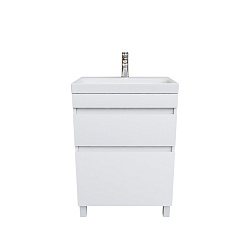 Тумба с умывальником напольная, белая, 2 ящика, 60 см, Zodiac, IDDIS Подходит ум.3506000i28