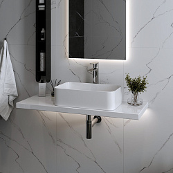 Corpa Nera Grossi/Гросси 48 раковина накладная узкая, белый