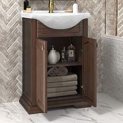 Тумба Opadiris Риспекто 55, цвет орех антикварный (раковина Nil 55)